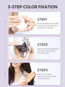 （火红洗发水）固定颜色洗发水染发剂 - 半永久性染发剂，无动物实验，20 种颜色 - 玫紅色 - 查看 6