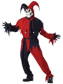 Adult Evil Jester Costume - 160cm - View 2