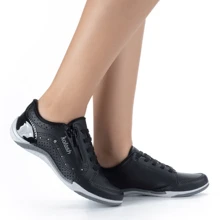 Women Wedge Sneakers - 黑色 - 查看 1