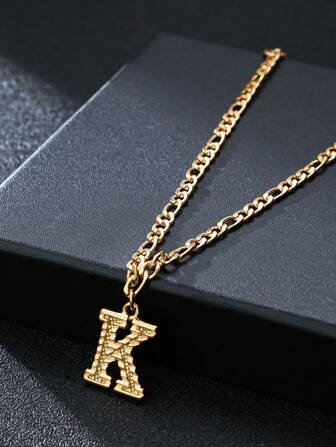 1入組嘻哈風格復古字母和龐克設計休閒街頭風銅手環適用於男孩和男士,適用於派對和約會