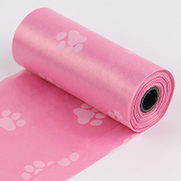 Sac pour déchets d'animaux de compagnie avec motif imprimé rose