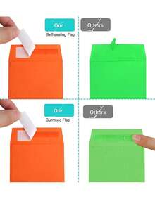 12 件現金信封用於儲蓄挑戰,3.2x6.6 英寸,非常適合預算、硬幣、支票、禮品卡和門票 - 彩色 - 查看 4