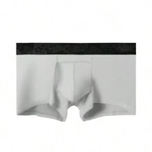 1 件男士莫代爾 U 袋平角內褲,透氣薄夏季內衣 - 白色 - 查看 3