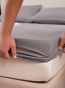 Bộ 3 ga trải giường & vỏ gối chống thấm nước dùng cho nệm, ga trải giường - Màu Xám nhạt - Xem 2