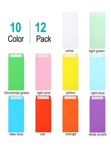 12 件現金信封用於儲蓄挑戰,3.2x6.6 英寸,非常適合預算、硬幣、支票、禮品卡和門票 - 彩色 - 查看 6