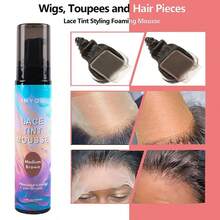 終極蕾絲假髮膠水成套工具:防水膠水,去除器,蠟棒,著色慕斯,邊控制,梳子,鑷子&修眉刀 - 棕色 - 查看 6