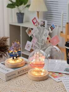 Lámpara nocturna de tulipanes DIY，Faros de cama del dormitorio de flores simuladas，Lámparas recargables de tulipanes LED hechas a mano，Adecuado para cumpleaños, vacaciones, fiestas, bodas, decoración de habitaciones (USB-Rosa) - Rosa - Ver 8