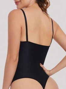 Tummy control thong shapewear bodysuit - Black - View 6