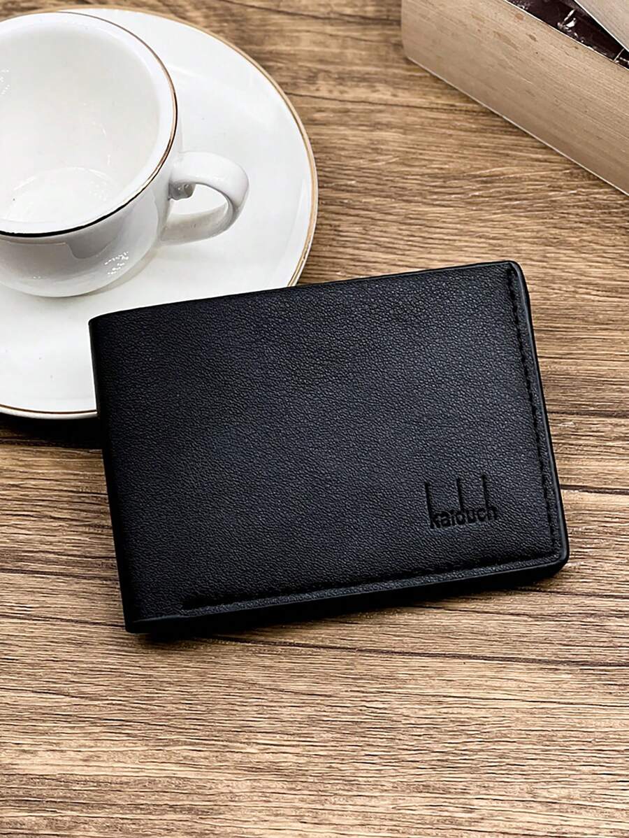 时尚简约柔软男士短款钱包青少年大学生超薄美元钱包迷你钱包礼物礼物礼物送老师男士钱包钱包小钱包男士钱包真皮