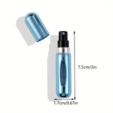 5ml香水補充瓶,便攜式小型可裝填噴霧瓶香氛泵,旅行用的空化妝品容器熱門 - 藍色 - 查看 3