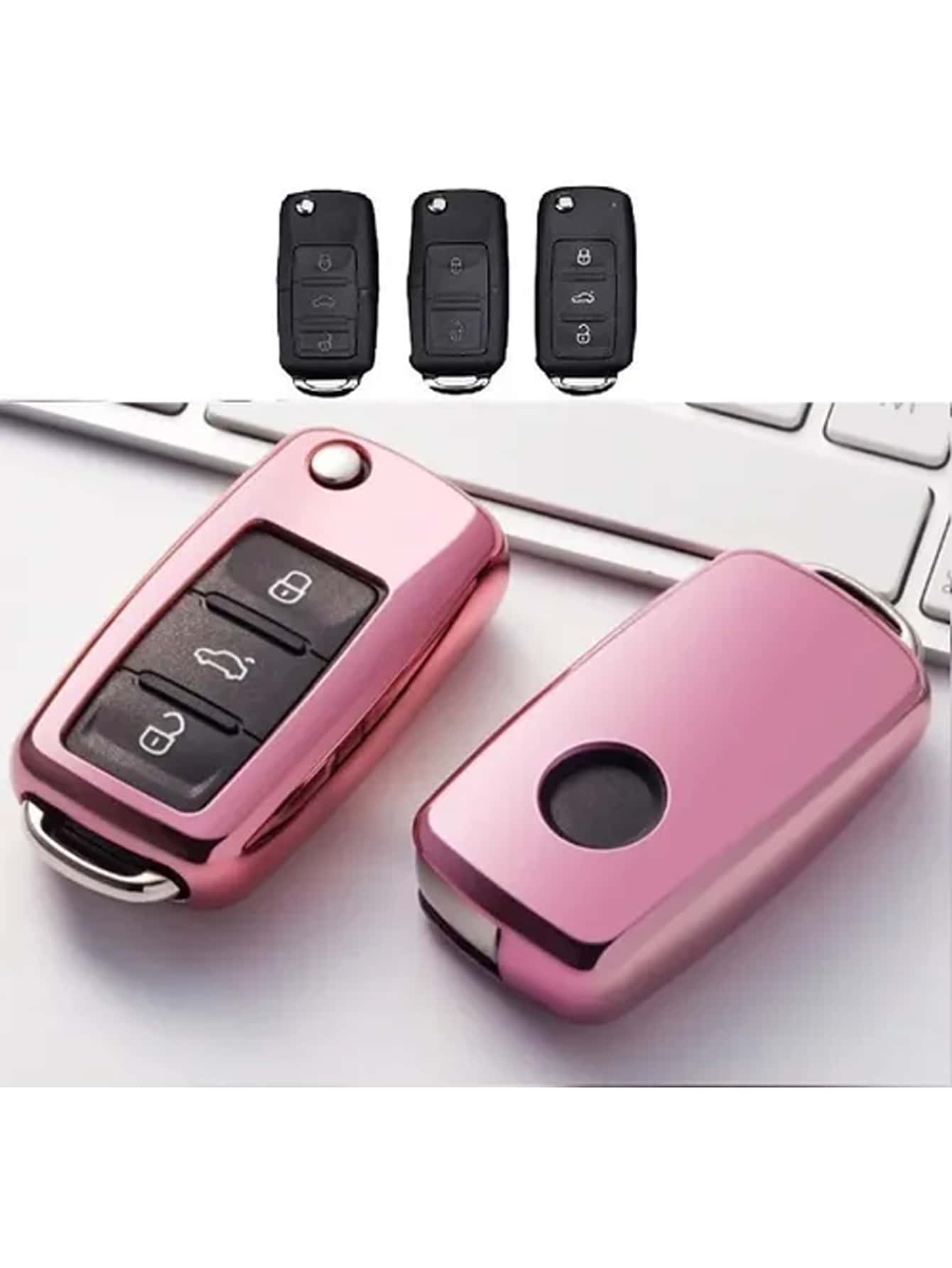 Funda Llave Navaja Regalo Navidad VW Volkswagens Seat Cascara Protectora TPU  Vmingo Mexico - Rosa - Ver 1