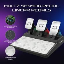 PXN Force Feedback Steering Wheel, V10 Racing Wheel 270/900 Degree with Adjustable Linear Pedals and 6+1 Shifter Gaming Racing Steering Wheel for PC, PS4 - PXN-V10 - View 3