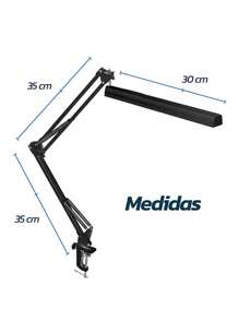 Lámpara LED Bluelander de Escritorio: Versatilidad, Ahorro de Energía y Protección Ocular en un Diseño Moderno. - Negro - Ver 4