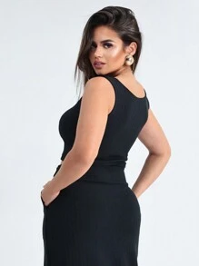 Women Two-piece Outfits - Negro - Ver 3