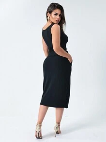 Women Two-piece Outfits - Negro - Ver 2