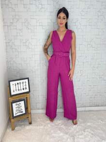 Women Jumpsuits - Màu Hoa hồng đỏ - Xem 2