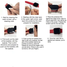 2 Cái/gói Phim Bảo Vệ Màu Đen Chống Sốc Toàn Diện Tương Thích Với Apple Watch, Với Công Cụ Lắp Đặt Phim - màu đen - Xem 7
