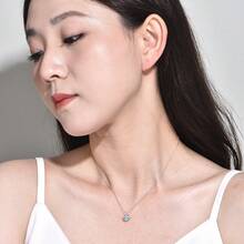 Phnibird頸鏈女性天然寶石生日石925銀配件“玫瑰之吻”女性吊墜金屬過敏友好,單穀珠寶,紀念日生日禮物報名項鍊 - A款 - 查看 4