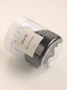 50pcs Basic Elastic Hair Ties For Women, Packed In Jar For Ponytail And Braids Casual Ponytail Holders Hair Elastics Hair Rubber Bands Scrunchies Hair Rope ,Gym Sport Outfit Hair Accessories Head Accessories Elastic Band - Black and White - View 4