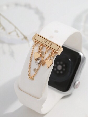 1pc Fashionable Vintage Stainless Steel Love Pendant Watch Decorative Ring Watch Decorative Buckle Watch Decorative Pin As A Gift For Students Returning To School