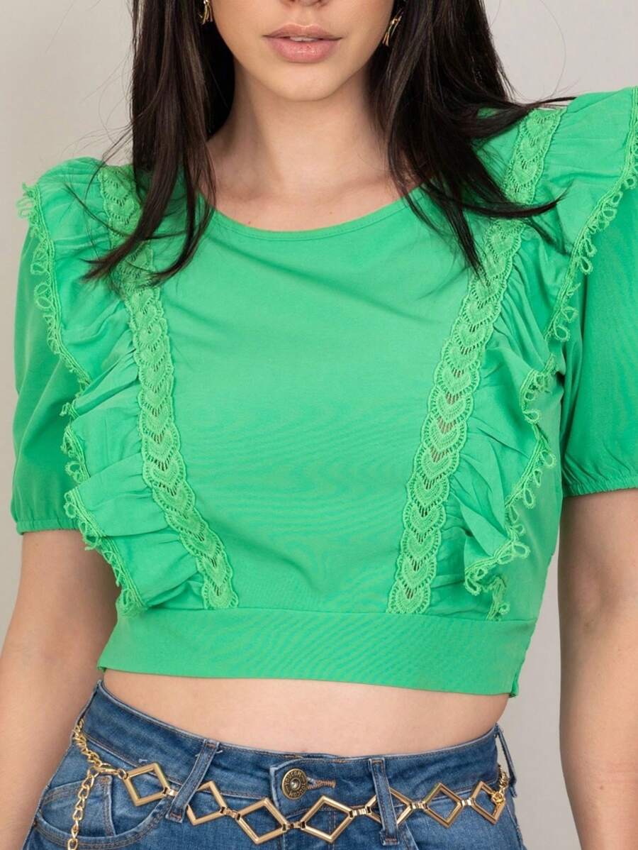 Women Tops - 綠色 - 查看 1