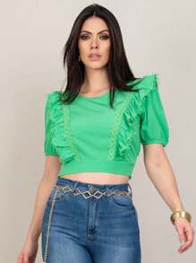 Women Tops - 綠色 - 查看 3