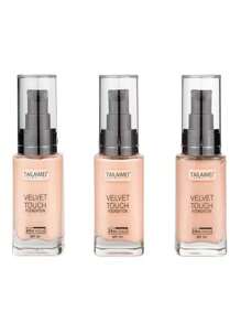 Base De Maquillaje Tailaimei Velvet Touch Alta Cobertura 104 es el color más claro, Tostado es el color medio y Wheat es el color más oscuro. - 104 Light Ivory - Ver 4