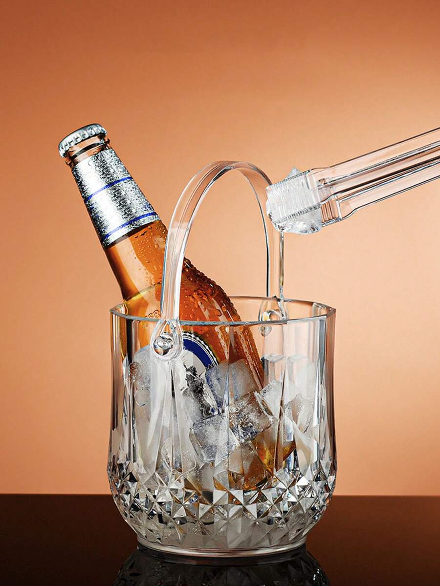 1pc Clear Acrylic Ice Bucket - Clear - View 1