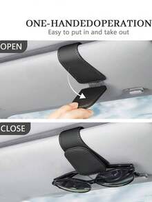 1入組通用磁鐵汽車和門票眼鏡掛夾,汽車眼鏡,太陽眼鏡座:面罩多功能太陽眼鏡座,眼鏡座和票據座,汽車必需品,用這款創意汽車眼鏡座和卡片座整理您的車輛,堅固不易滑落,可牢牢固定太陽眼鏡和眼鏡-方便和時尚 - 黑色 - 查看 4