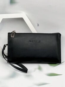 HOVI'S Borsa da toilette da lavaggio, borsa a mano da uomo per l'archiviazione aziendale, borsa a polso con stampa a rilievo, borsa a busta da uomo, borsa a tracolla, borsa quadrata, regalo di San Valentino nero, portafoglio, borsa in pelle, regali di viaggio, borsette vintage di San Valentino, borsa nera di San Valentino, accessori per le vacanze, adesivi per borse, regali di San Valentino invernali