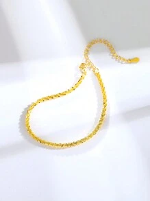 ELSEDES 1件時尚s925純銀星光浪漫風格女士手鐲,適用於日常穿著和節日 - 金色 - 查看 6