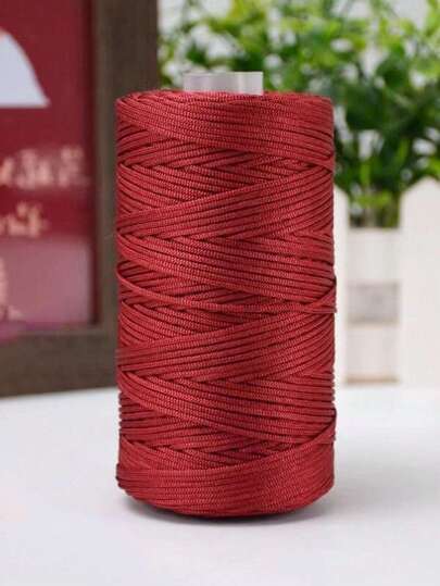 1.5毫米亞麻仿冰絲編織線,適用於鉤織、帽子和鞋子diy材料,中空款式