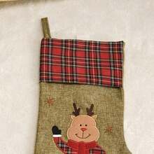 Christmas Stocking Decorations, Large Size Socks Bag - Linen D section - View 5