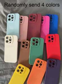 4入組單色手機殼,適用於 Iphone(隨機顏色) - 彩色 - 查看 1