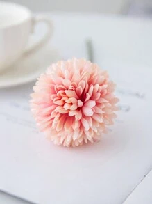 5入組/10入組人造花球，菊花繡球花束，家居花瓶裝飾，餐廳、臥室、花藝擺設，婚禮新娘手持、手腕、胸前DIY材料，生日派對裝飾材料，情人節和新年禮物 - 粉色 - 查看 5