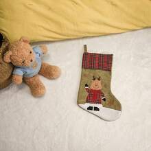 Christmas Stocking Decorations, Large Size Socks Bag - Linen D section - View 8