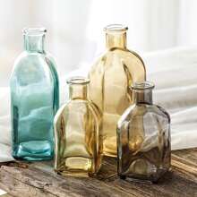 One Piece Small Colorful Vases For Flowers Glass Vases Make An Excellent Gift For A Variety Of Occasions, Such As Weddings, Anniversaries, Mother's Day, Or Housewarming Parties. They Come In Various Designs And Colors, Making It Easy To Find The Perfect Vase To Suit The Recipient's Tastes. Home Decor Room Decor Flower Vase - Multicolor - View 2