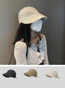 1pc Women's Beige Baseball Cap, Simple Style Suitable For Daily Use - Beige - View 1