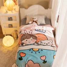 Multi-Purpose Flannel Blanket For All Seasons, Winter Milk Velvet Nap Blanket [1pc] - little girl - View 3