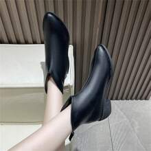 Fashionable Women's Boots With Pointed Toe, Chunky Heel, Non-slip Sole, Suitable For Outdoor & Casual Occasions