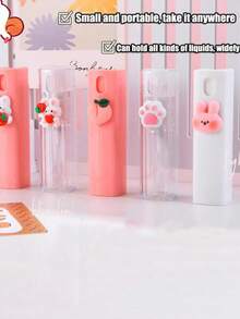 1pc 10ml Cute Cartoon Mini Portable Travel Spray Bottle, Home Makeup Water Refillable Container - Pink - View 7