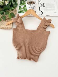 Women Knit Tops - 杏色 - 查看 2