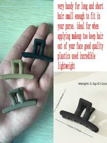 3pcs Kích thước nhỏ Mờ Mini Móng vuốt tóc Clip Đối với phụ nữ , Đúng mốt Phụ kiện tóc Thích hợp Đối với Ngắn Và Dài Tóc - Nhiều màu - Xem 5