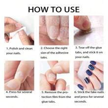 12張/288片超級黏性果凍膠雙面指甲黏貼貼紙,防水透氣指甲膠貼紙,適用於假指甲彩繪diy裝飾