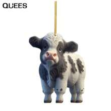 QUEES 1入組汽車室內裝飾配件帶小的奶牛設計 - H款 - 查看 8