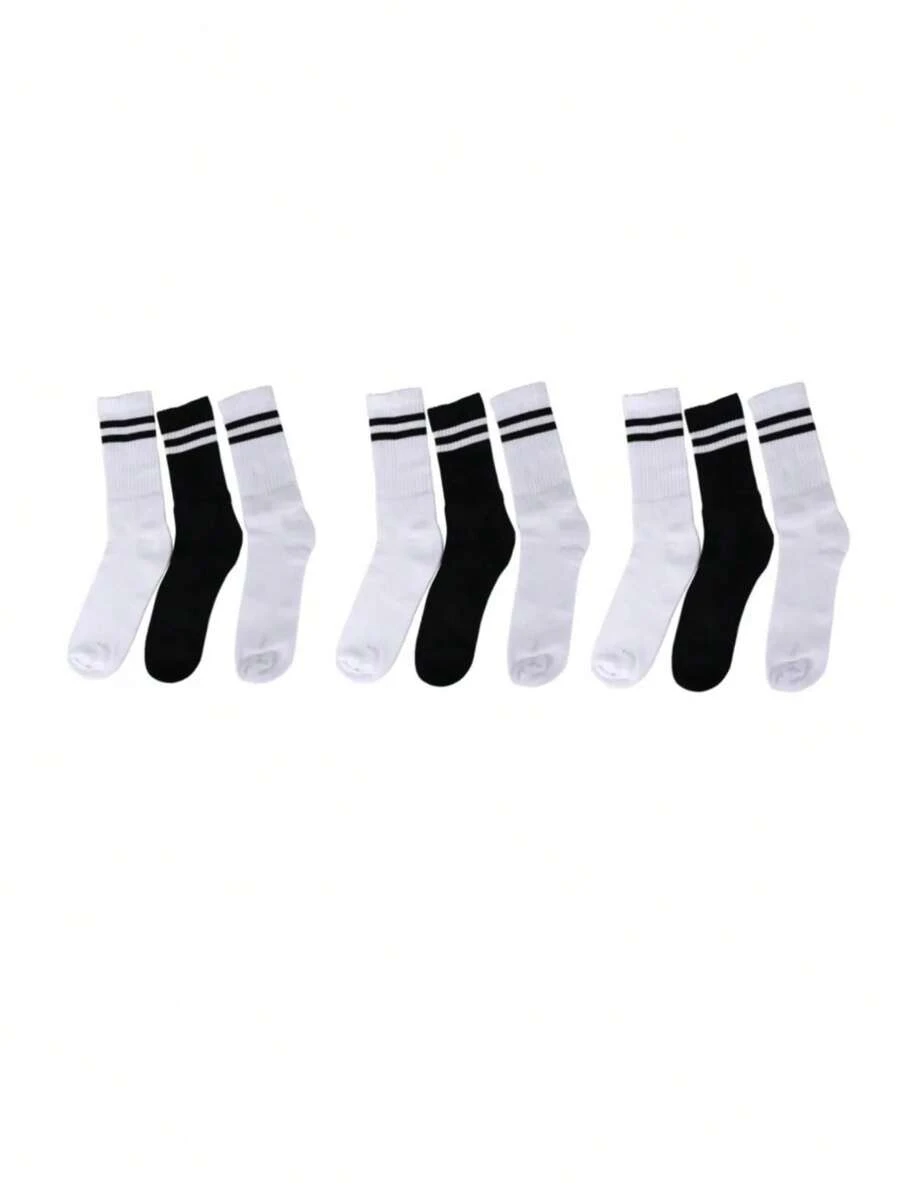 Men Sports Socks - 黑與白 - 查看 1