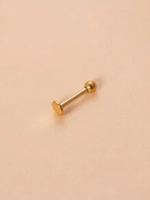 1pc 16G ASTM F136 G23 titanium lip stud labret monroe - Yellow Gold - View 10