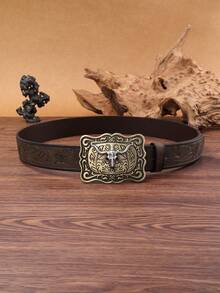 1pc Women's Mori Style Fashionable Waist Belt In Elegant Western Pu Leather