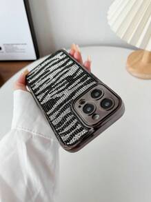 苹果 1 件装黑色斑马纹电镀防摔手机壳 适用于 14 Pro Max 防水防震防刮 - 彩色 - 查看 5