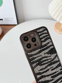 苹果 1 件装黑色斑马纹电镀防摔手机壳 适用于 14 Pro Max 防水防震防刮 - 彩色 - 查看 3